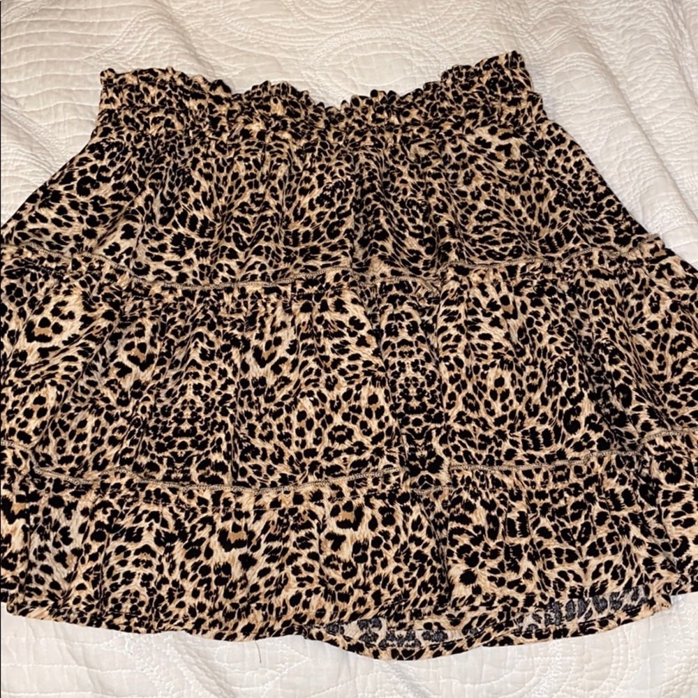 Leopard mini skirt